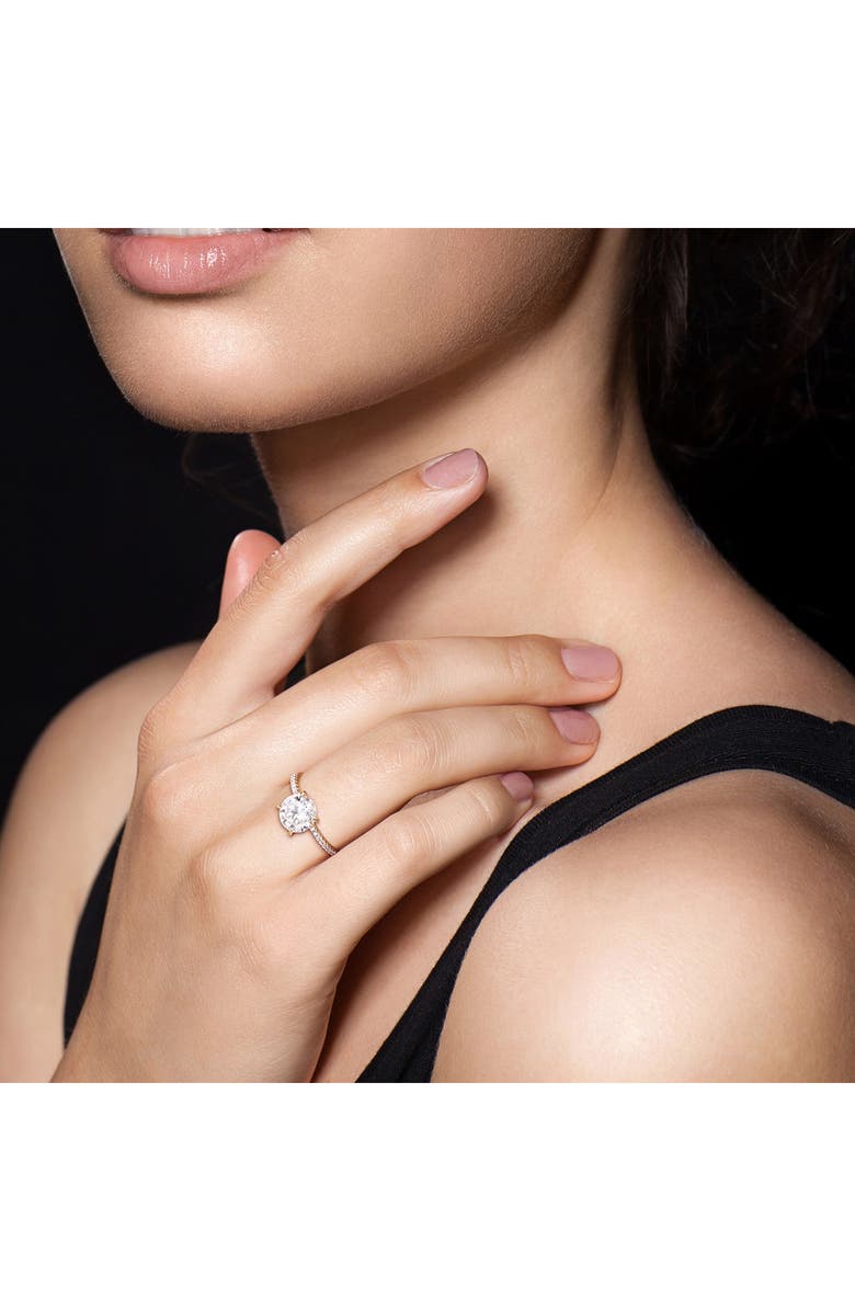 DELMAR Lab Created Moissanite Ring, Alternate, color, Gold