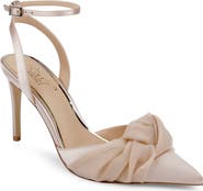 Jewel Badgley Mischka Federica Ankle Strap Pointed Toe Pump