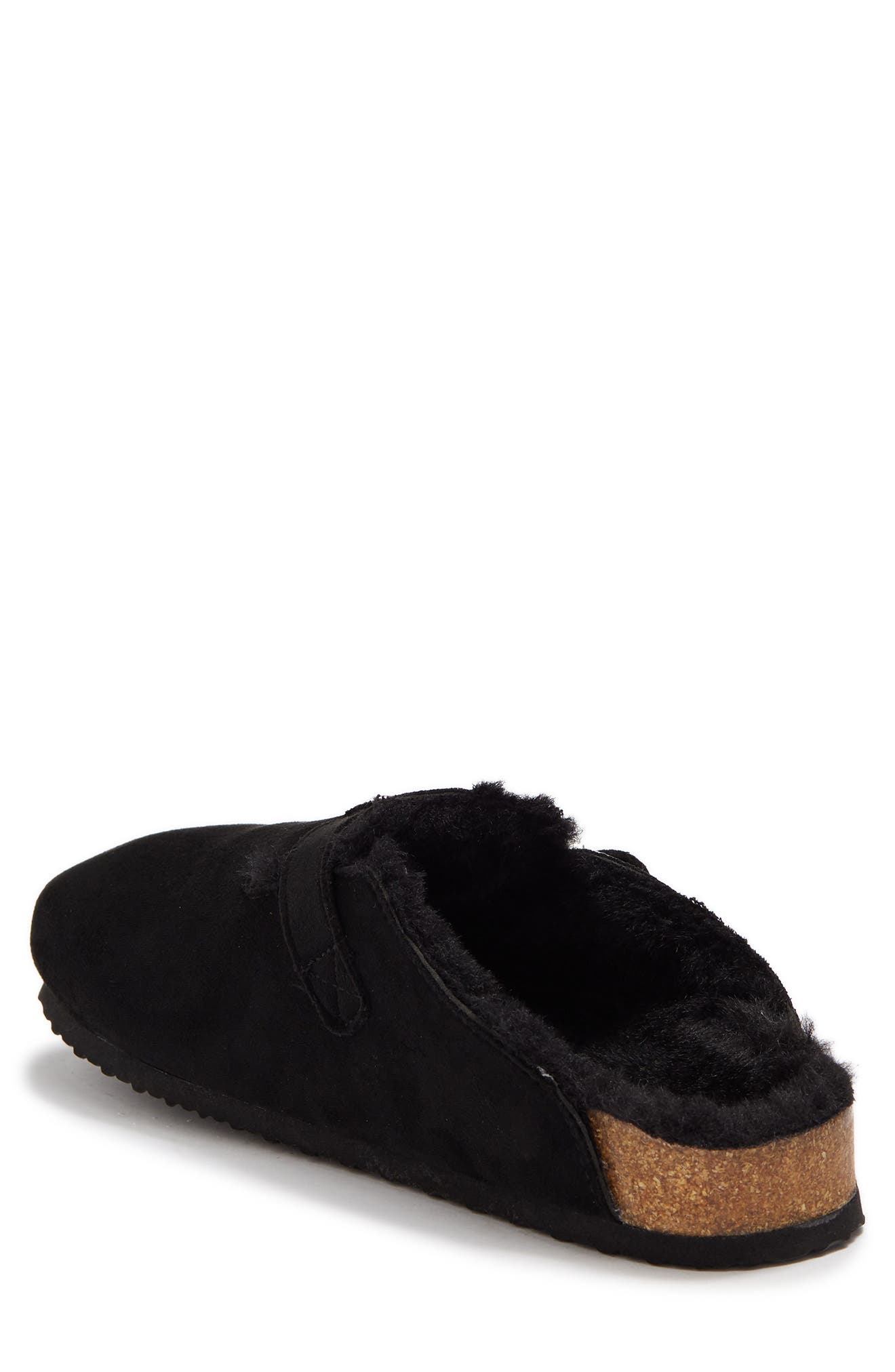 Prance Faux Fur Lined Clog, Alternate, color, BLACK FAB