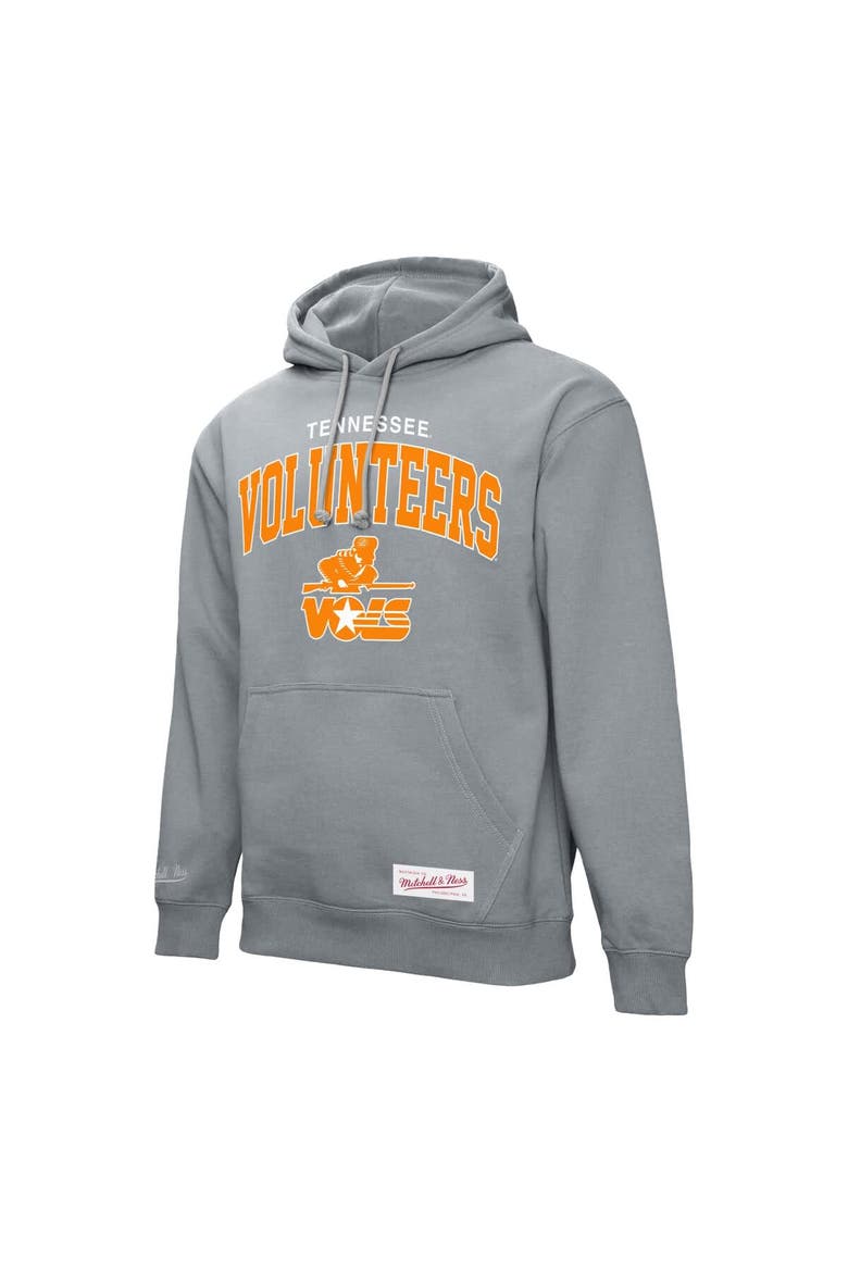 Men's Mitchell & Ness  Heather Gray Tennessee Volunteers Classic Arch Pullover Hoodie, Alternate, color, Heather Gray