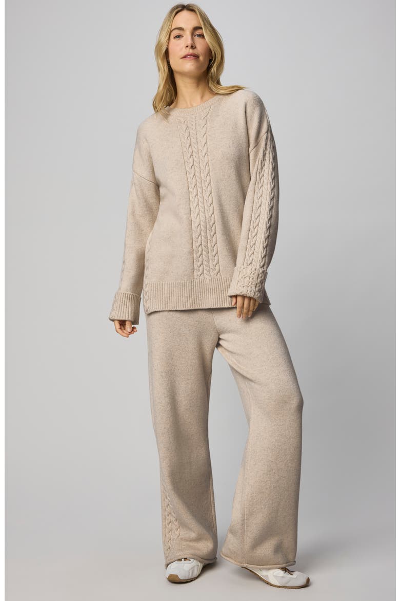 Jetset Sweater Pants, Alternate, color, CAPPUCCINO BROWN