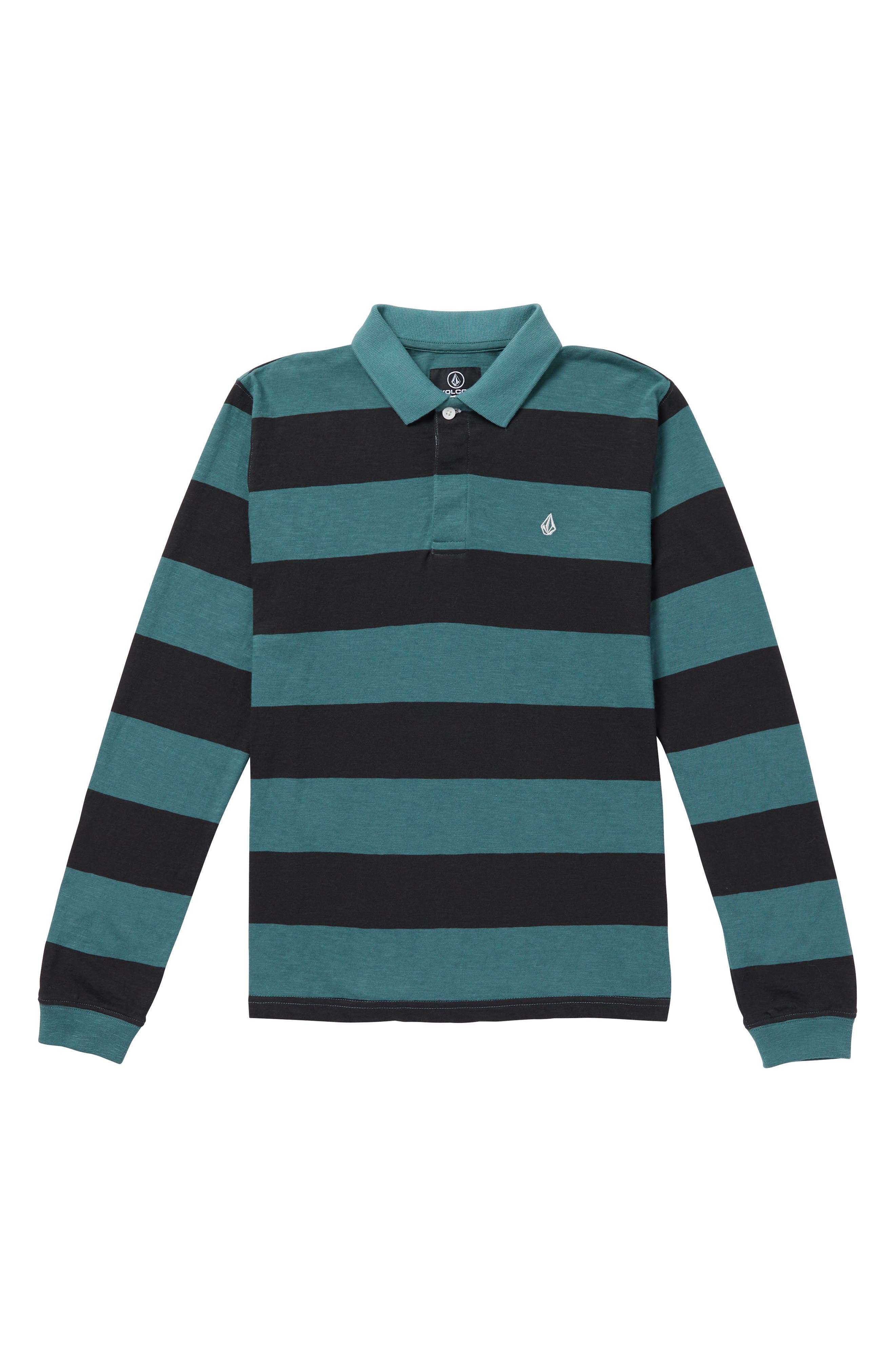 Kids' Bolders Long Sleeve Stripe Cotton Polo