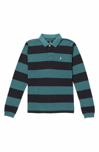 Kids' Bolders Long Sleeve Stripe Cotton Polo