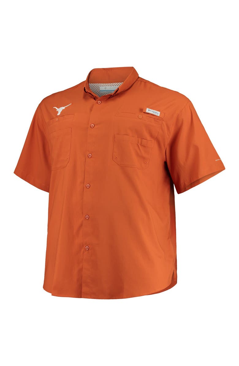 Columbia Men's Columbia Texas Orange Texas Longhorns Big & Tall Tamiami Omni-Shade Button-Down Shirt, Alternate, color, Burnt Orange