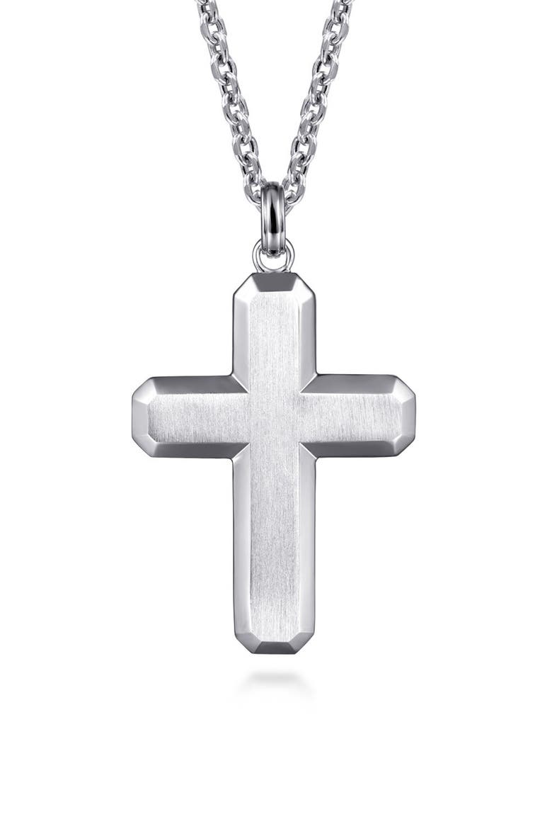Contemporary Sterling Silver Cross Pendant, Alternate, color, STERLING SILVER