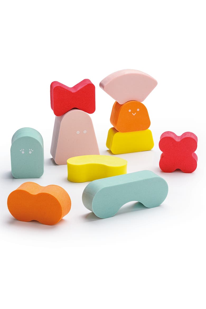 Blokki Soft, Foam Stacking Blocks for Toddlers and Kids, Alternate, color, Pink