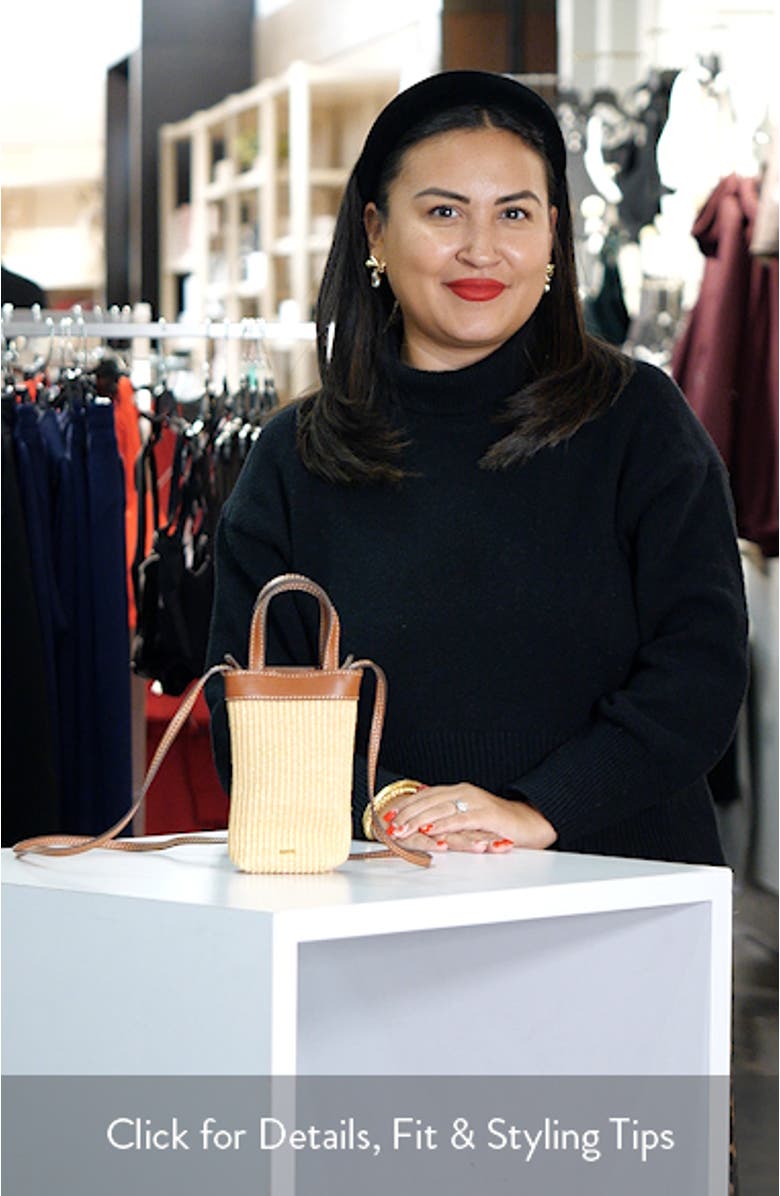 Woven Raffia Crossbody Phone Bag, sales video thumbnail