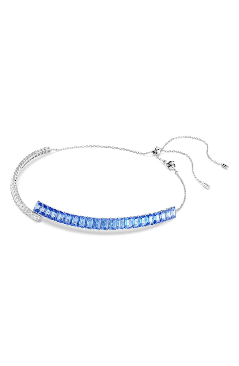 Swarovski Matrix Choker, Alternate, color, Blue/ Silver