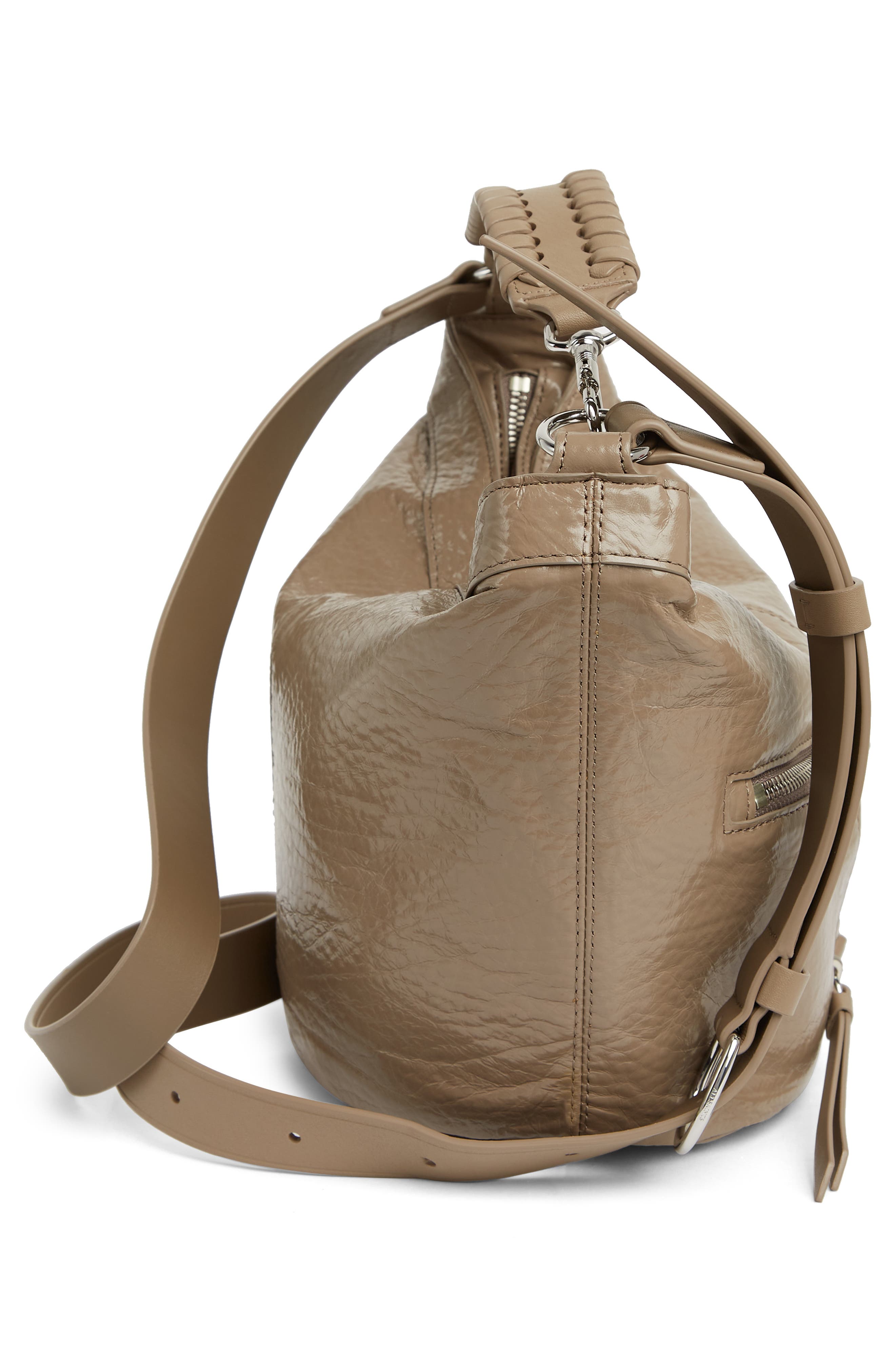 AllSaints Fetch Leather Crossbody Bag, Alternate, color, 