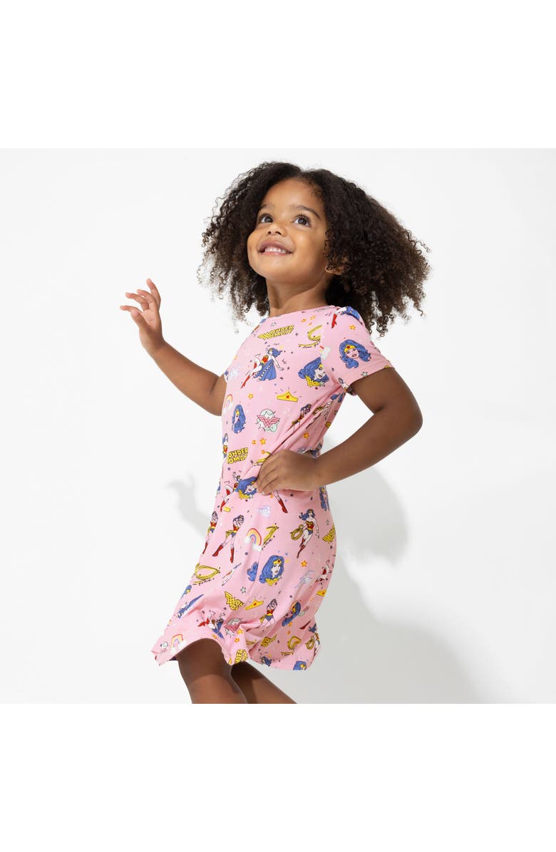 Bellabu Bear Kids' Wonder Woman Short Sleeve Dress, Alternate, color, Wonder Woman