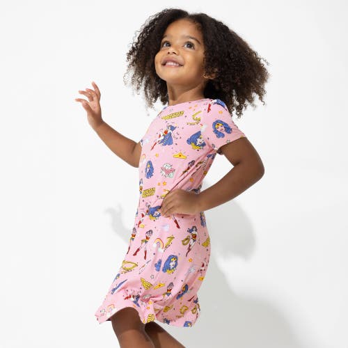 Bellabu Bear Kids' Wonder Woman Short Sleeve Dress In Wonder Woman
