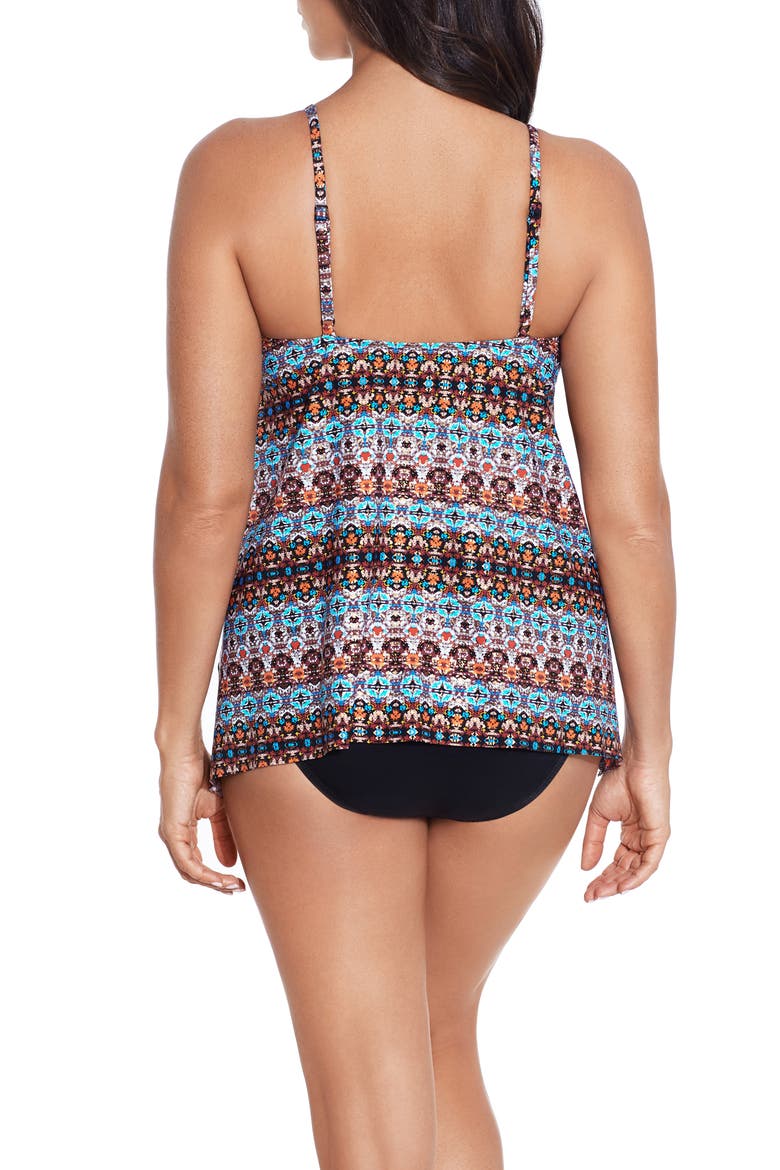 Nefertiti Peephole Tankini Swim Top, Alternate, color, MULTI