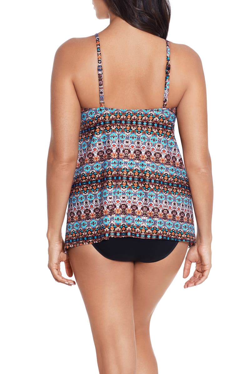 Miraclesuit<sup>®</sup> Nefertiti Peephole Tankini Swim Top, Alternate, color,