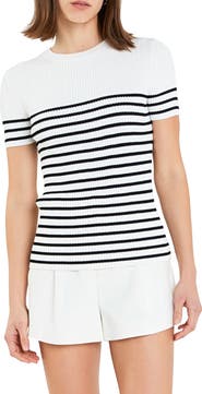 English Factory Stripe Rib Sweater