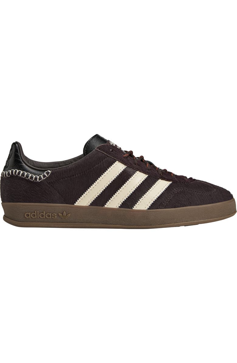 adidas x Wales Bonner Gazelle Genuine Calf Hair Sneaker, Alternate, color, Coffee/ White/ Black Calf Hair
