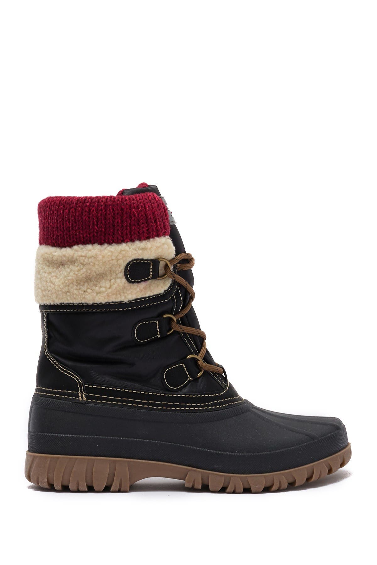 Cougar Cove Woven Cuff Faux Fur Lined Waterproof Boot, Alternate, color, 