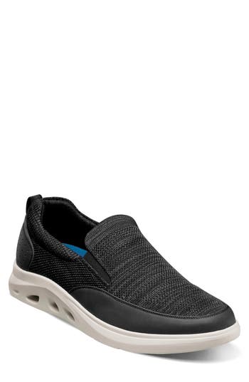 Nunn Bush Men's Ponte Knit Slip On Shoe In Black Multi
