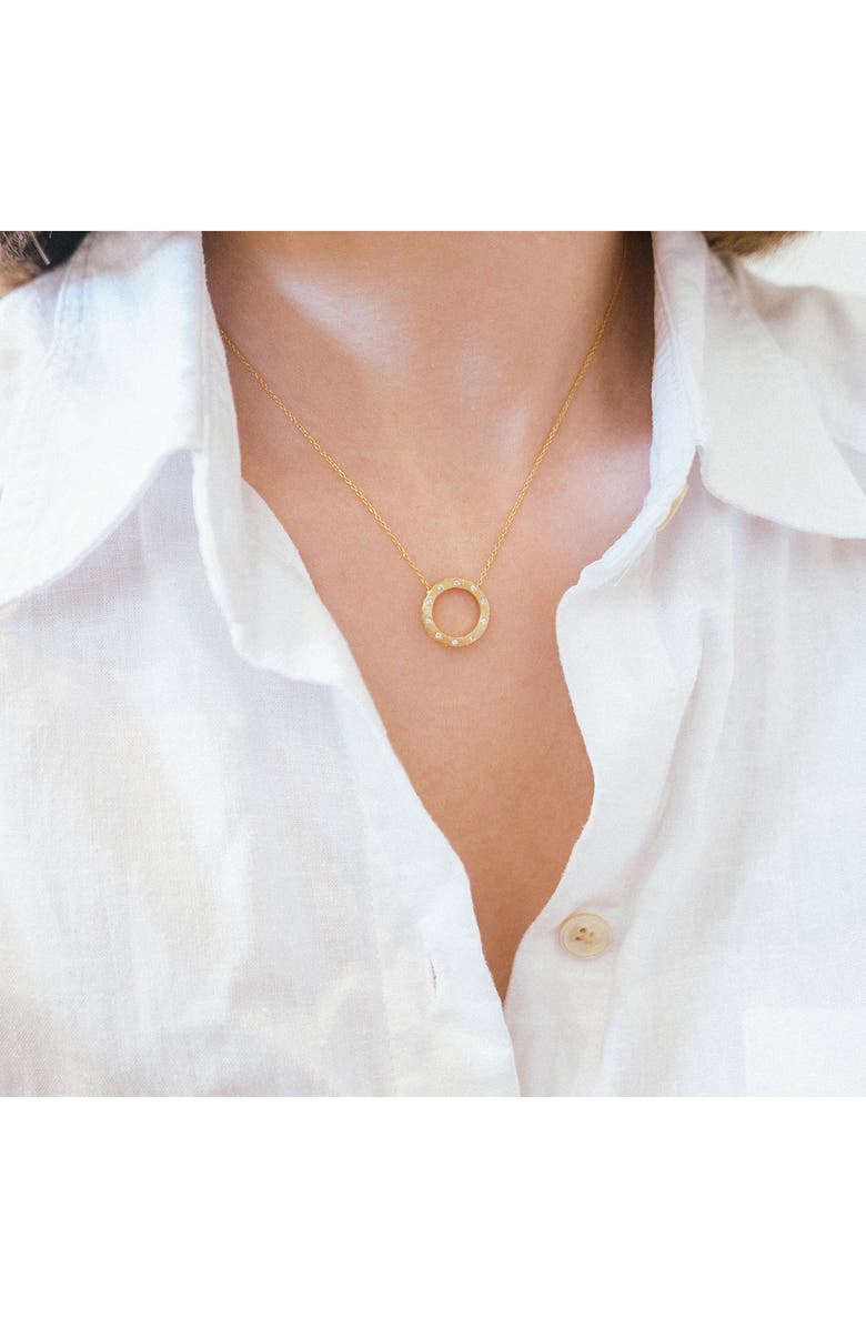Sethi Couture Dunes Diamond Circle Pendant Necklace, Alternate, color, 18K Yg