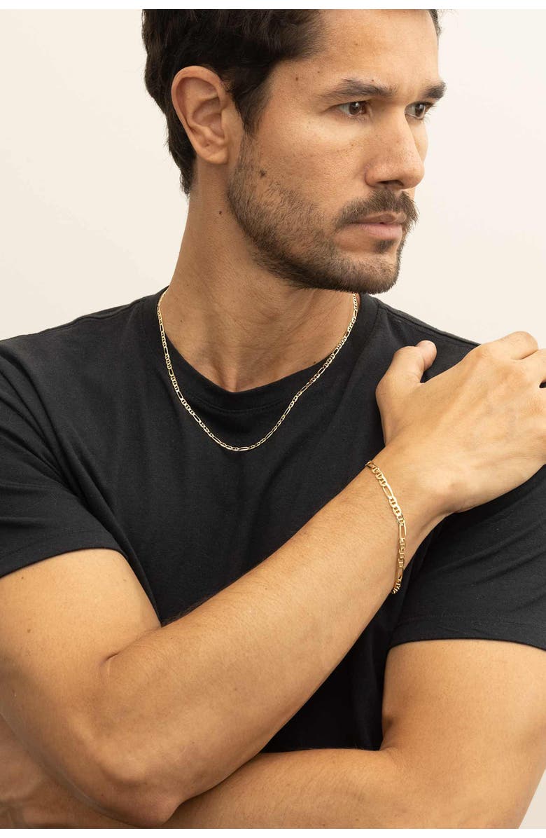 Oradina Men's Figarucci Chain Chain in 14K Gold, Alternate, color, 14K Yellow Gold