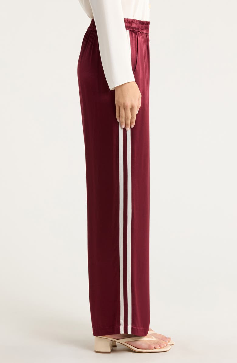 Rails Merida Pleated Satin Pull-On Pants, Alternate, color, Garnet