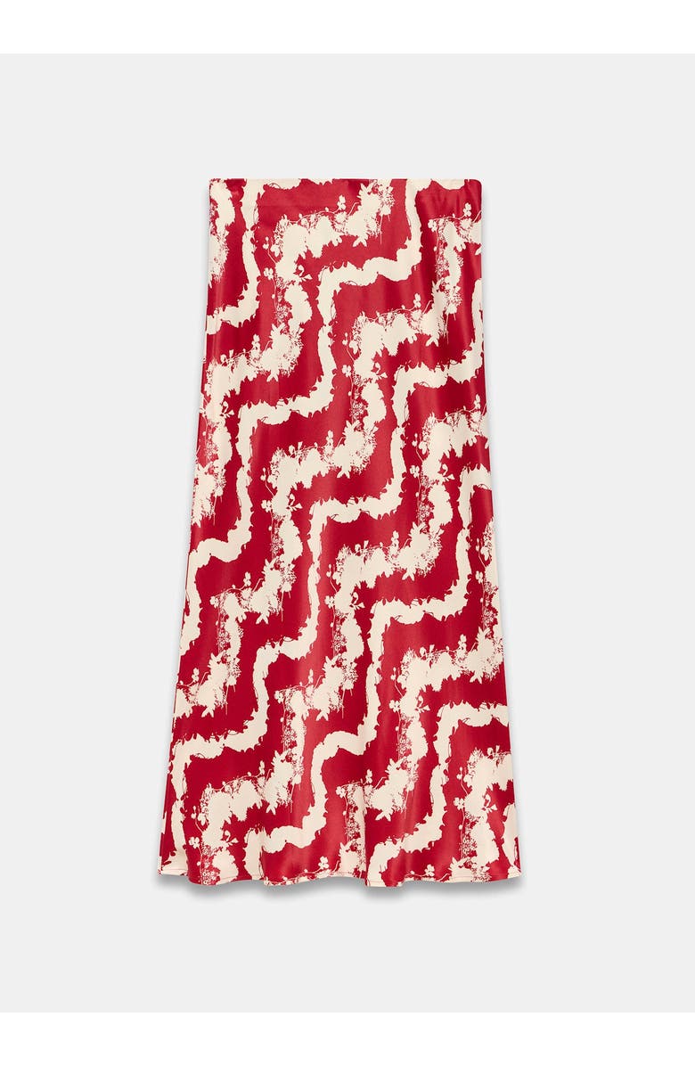 MINT VELVET Abstract Floral Print Slip Skirt, Alternate, color, Red