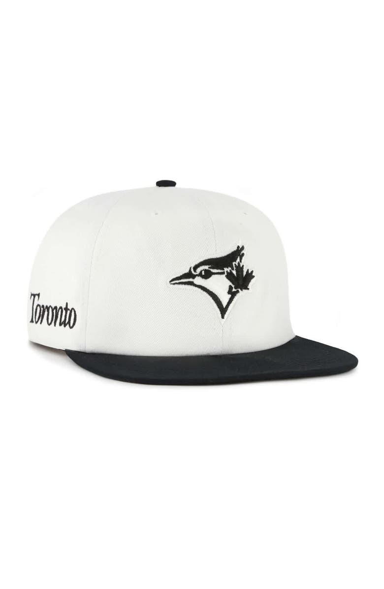 '47 Men's '47 White/Black Toronto Blue Jays Foundation Captain Snapback Hat, Main, color,