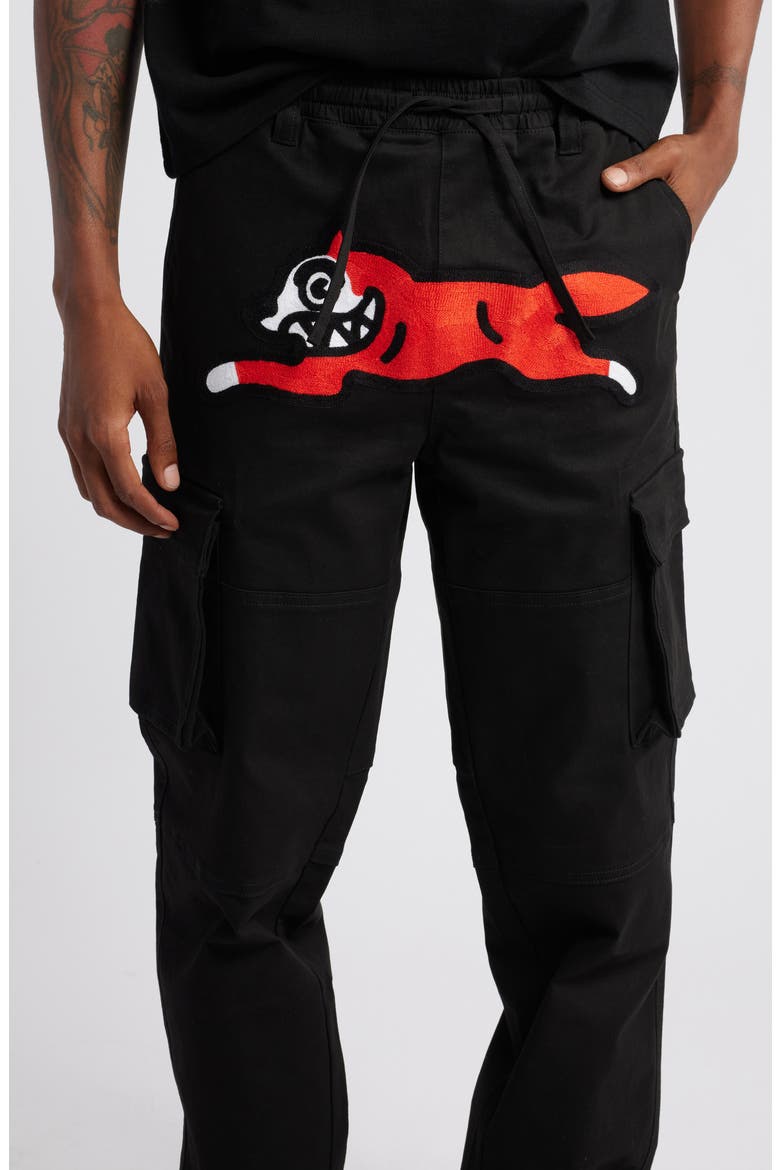 Runner Cotton Cargo Pants, Alternate, color, BLACK