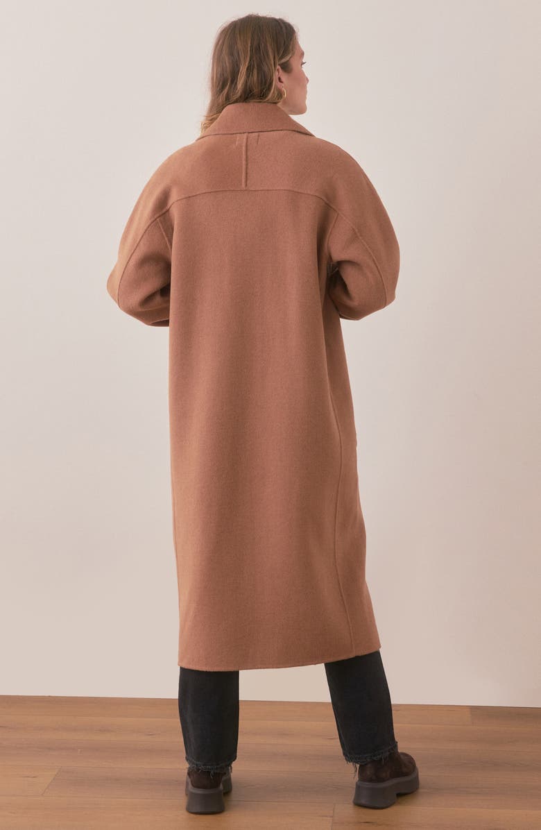 Marine Layer Colette Longline Coat, Alternate, color, Camel