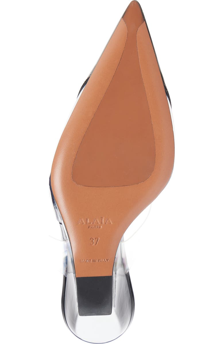 Alaïa Heart Pointed Toe Wedge Mule, Alternate, color, Noir