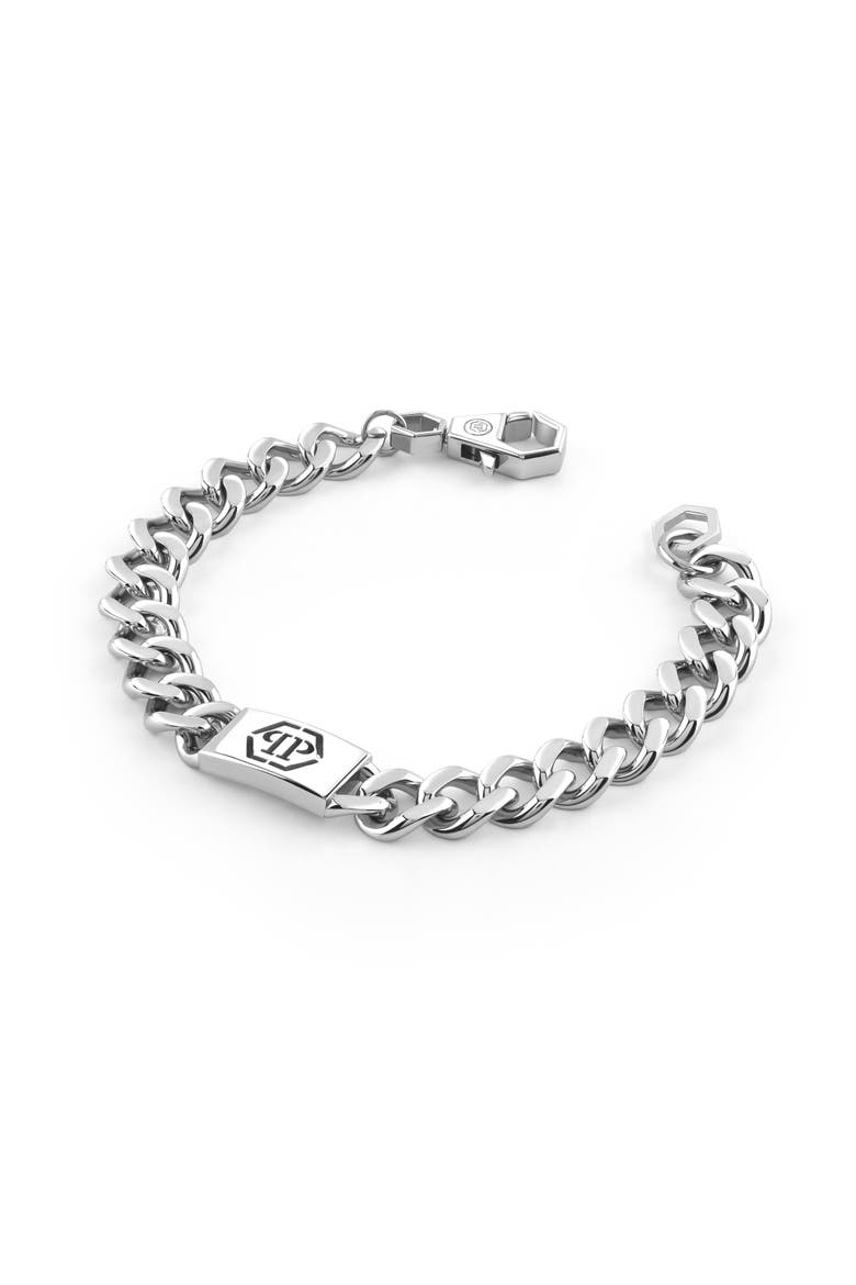 Stainless Steel Bracelet Plein Tag Men, Main, color, StainlessSteel