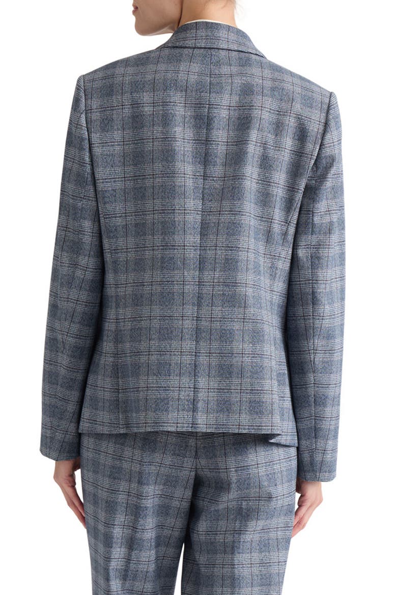 Plaid Faux Double Breasted Blazer, Alternate, color, PACIFIC NAVY MULTI