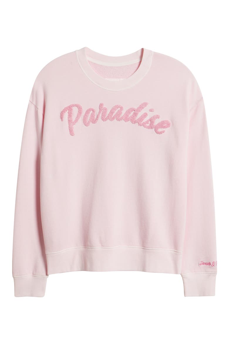 Marina Del Mar Cotton Sweatshirt, Alternate, color, CYBER LIGHT