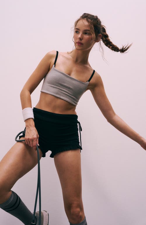Free People Fp Movement Remember My Name Stripe Bra In Black Combo