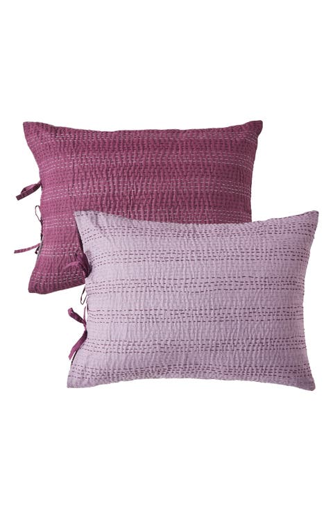 Kantha Set of 2 Reversible Cotton Shams