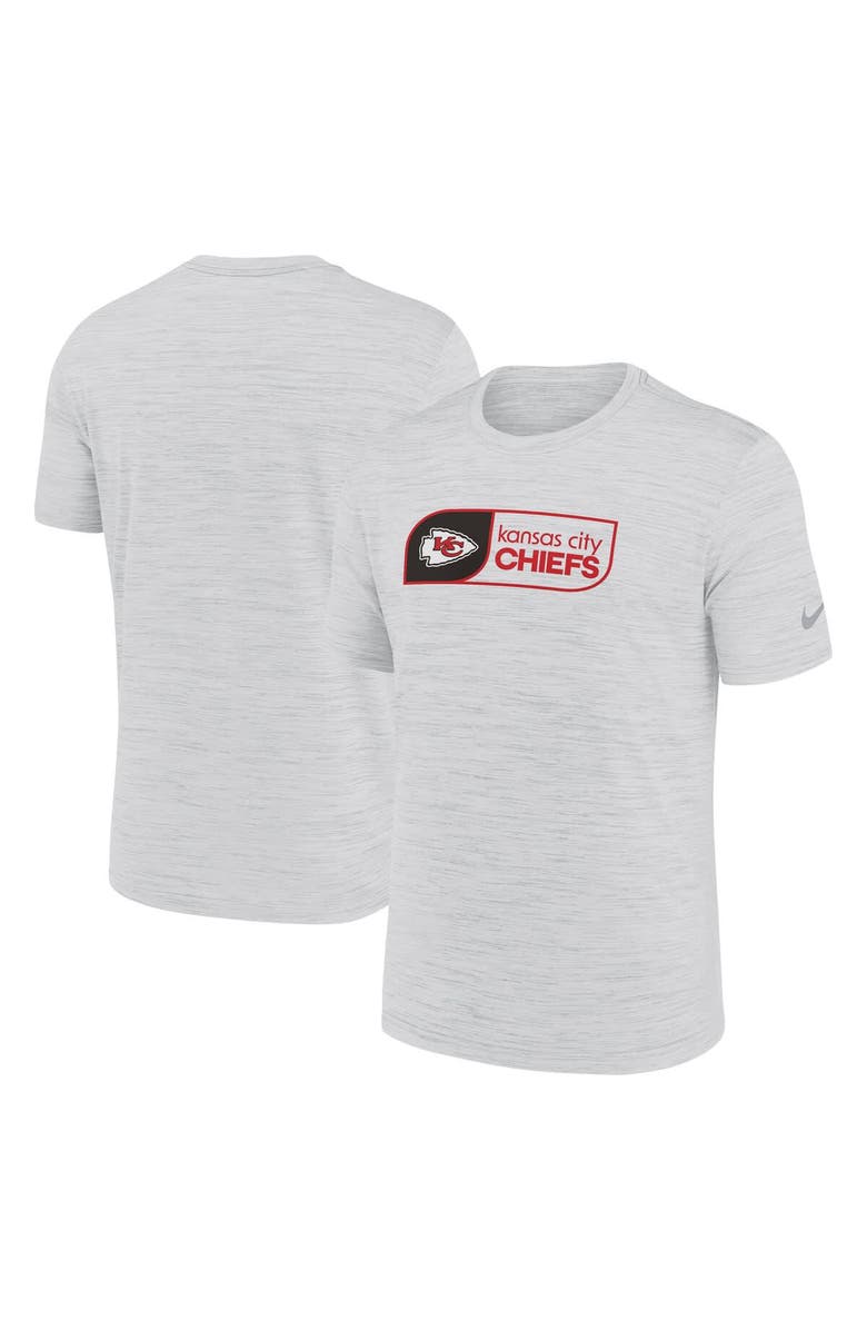 Nike Men's Nike White Kansas City Chiefs Velocity Jock Tag Performance T-Shirt, Alternate, color, 