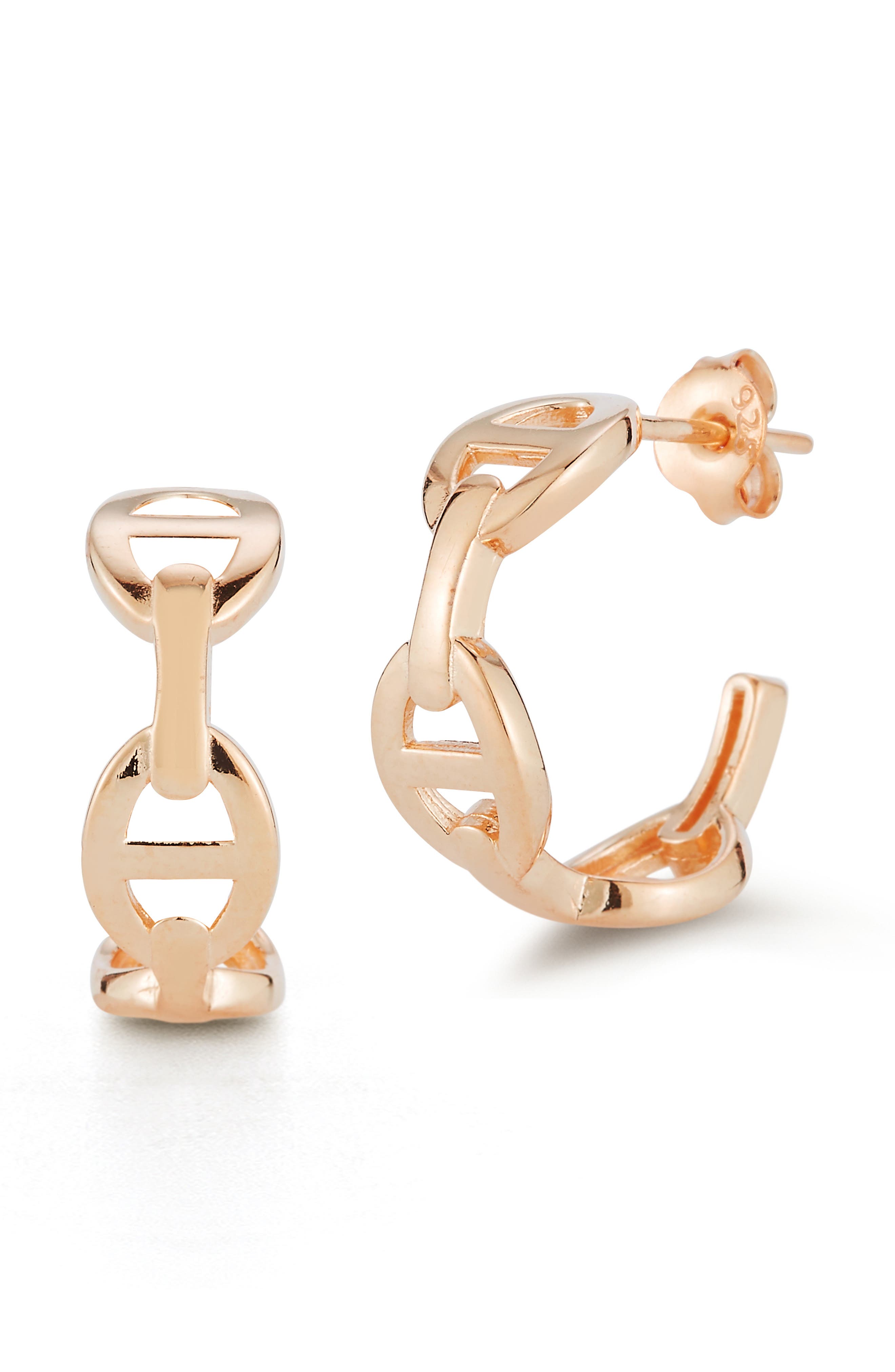 Mariner Chain Hoop Earrings