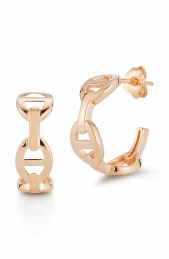 Mariner Chain Hoop Earrings