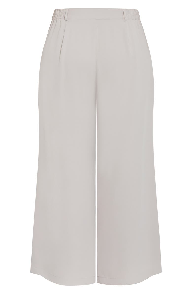 City Chic Jordan Wide Leg Pleated Pants, Alternate, color, Neutral