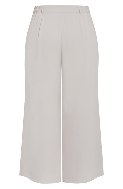 City Chic Jordan Wide Leg Pleated Pants In Neutral