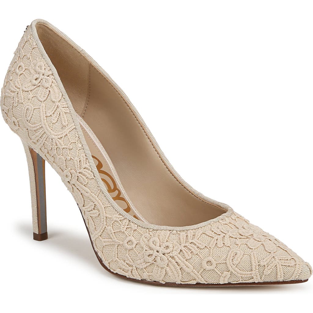 Sam Edelman Hazel Pointed Toe Pump In Ivory/natural