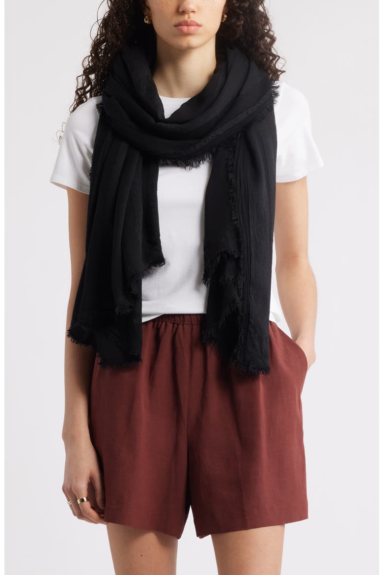 Sheer Stripe Pareo Wrap, Alternate, color, BLACK