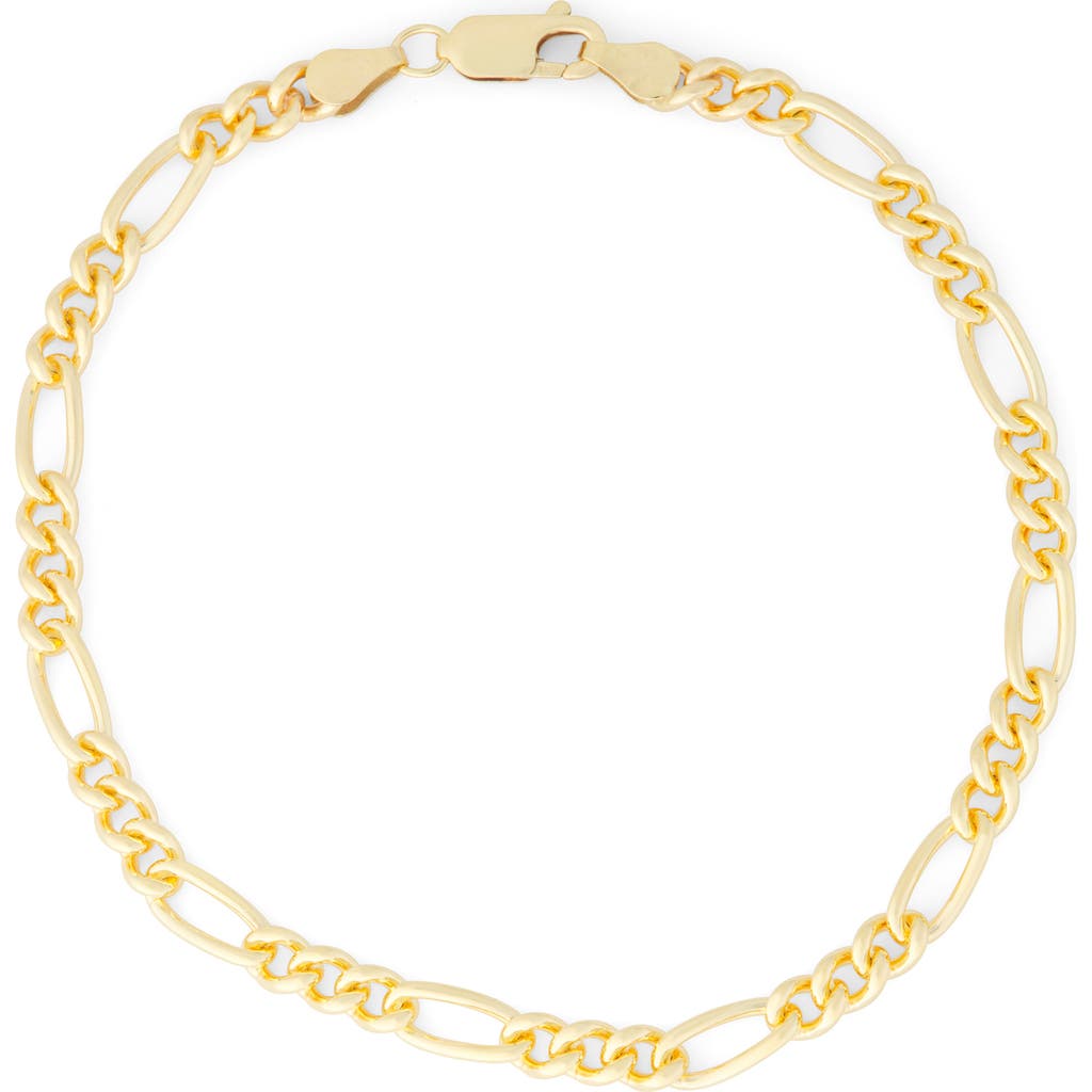 Fuzion Creations Figaro Chain Bracelet In Yellow