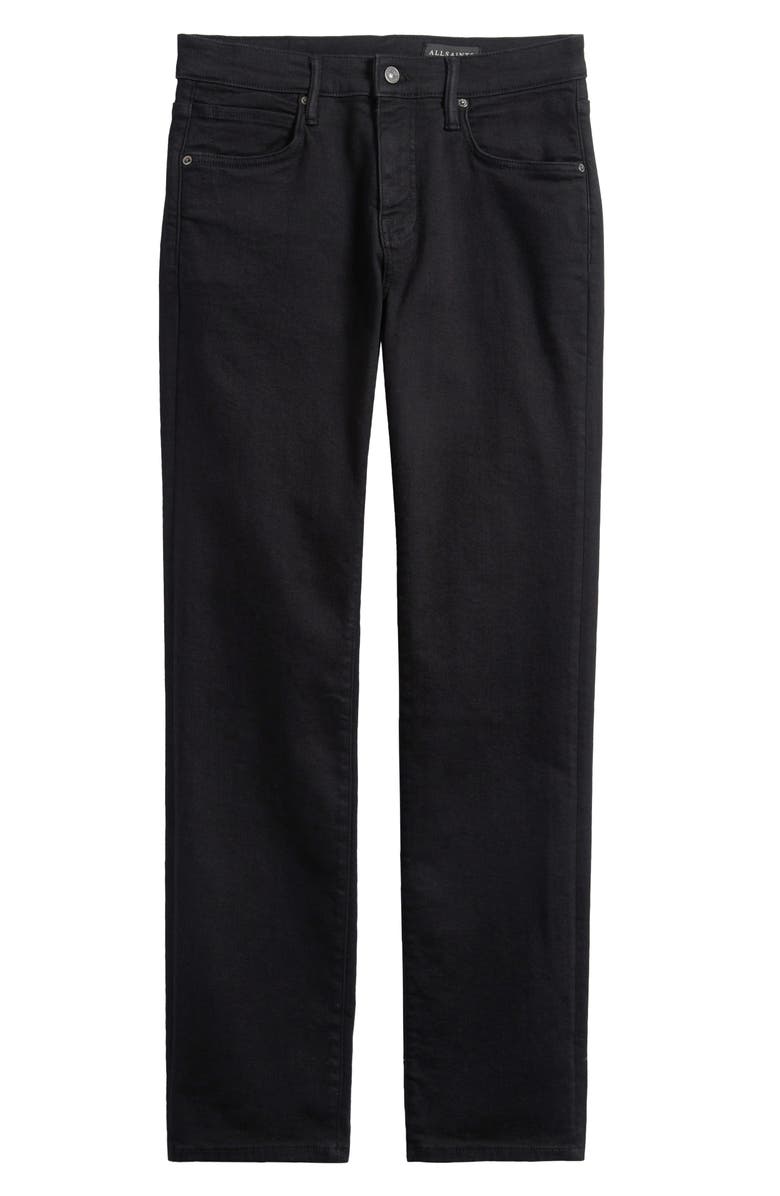 AllSaints Sid Ultraskinny Jeans, Alternate, color, Jet Black