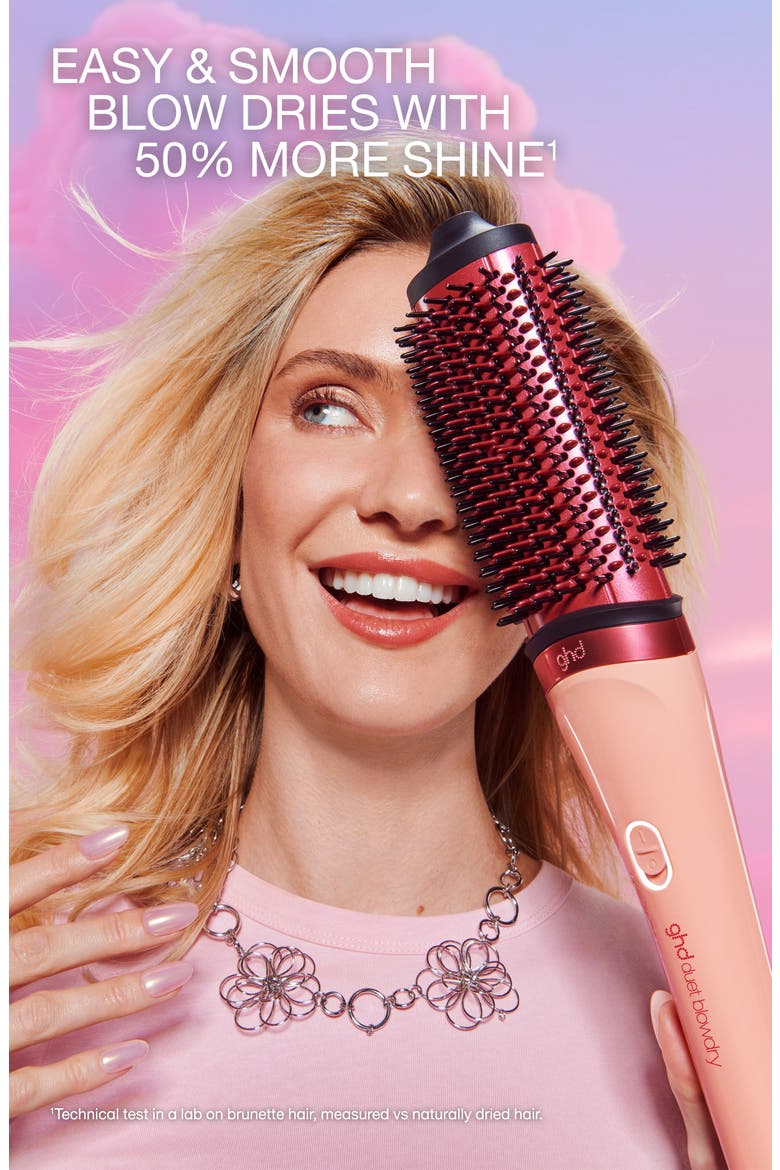 Duet Blowdry 2-in-1 Hair Dryer Brush in Sun-Kissed Peach, Alternate, color, PEACH