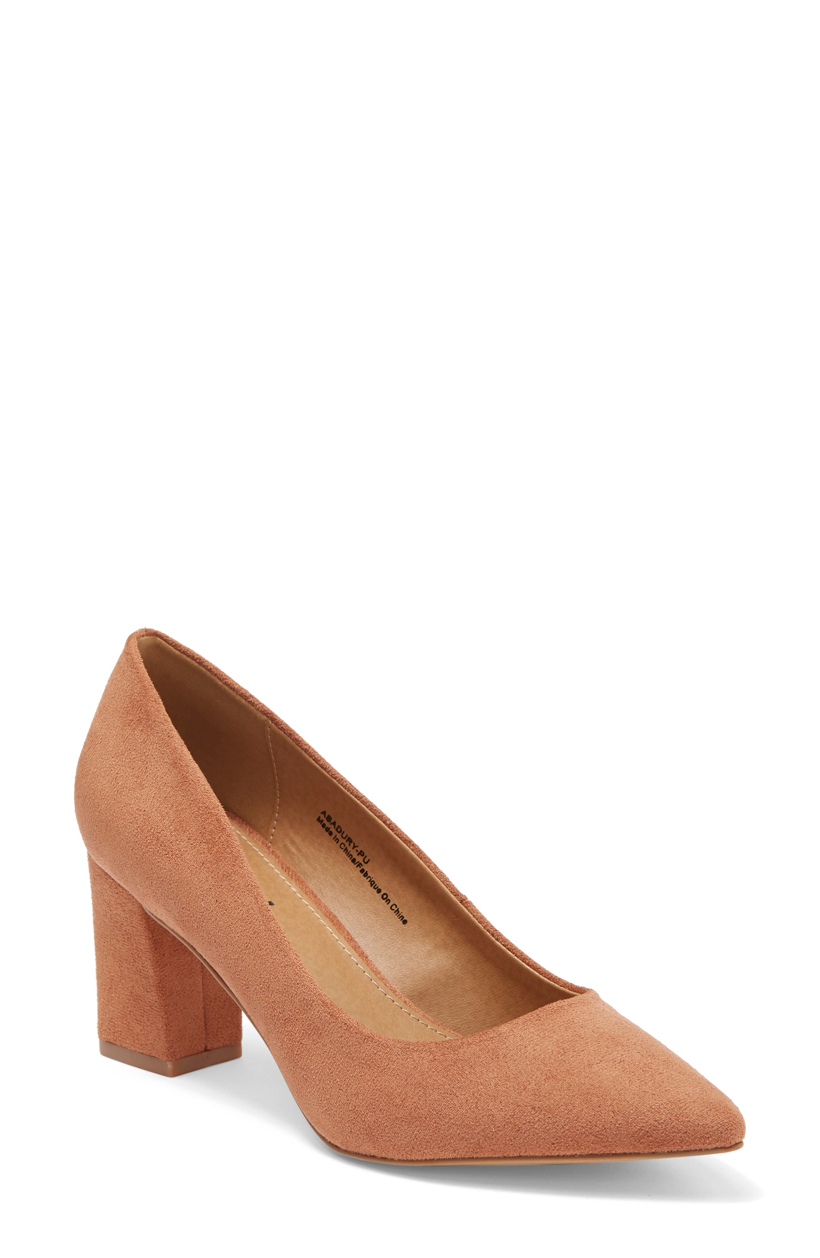 Audry Block Heel Pump, Main, color, TAN MOCHA