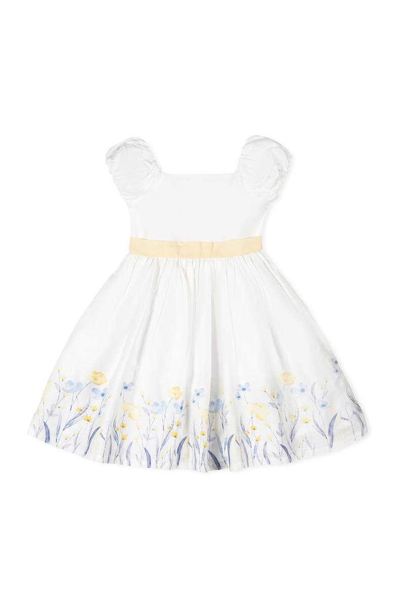 Hope & Henry Kids' Organic Puff Sleeve Sateen Party Dress, Main, color, Sunlit Border Floral