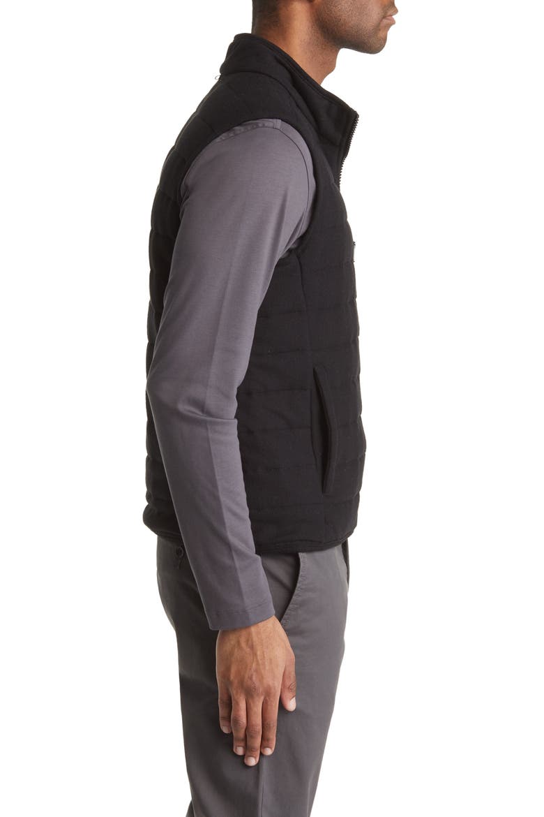 Jersey Fleece Puffer Vest, Alternate, color, BLACK