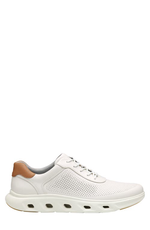 Johnston & Murphy Reactivate Sneaker In White Full Grain