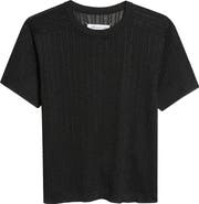 Maison Margiela Short Sleeve Open Stitch Rib Sweater