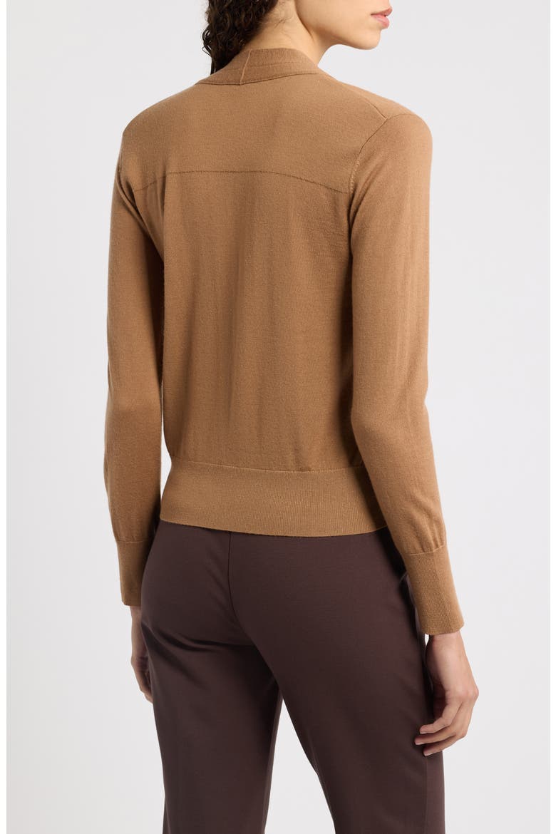 Felicity Tie Neck Merino Wool Sweater, Alternate, color, BOURBON